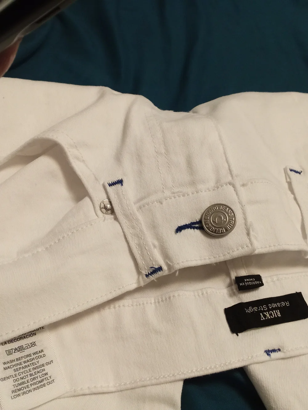 True Religion Men’s Relaxed Jeans in White Rick